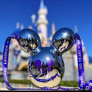 Disney 100th year anniversary metallic Platinum Mickey Balloon popcorn Bucket